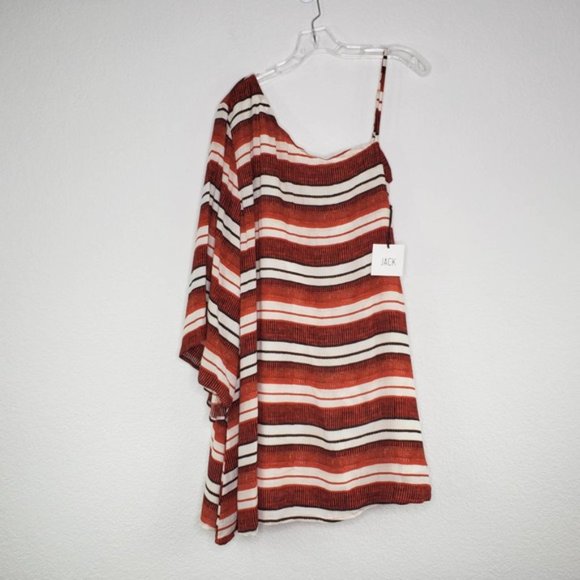 BB Dakota Bryanne Striped One Shoulder Dress NWT - Picture 3 of 6